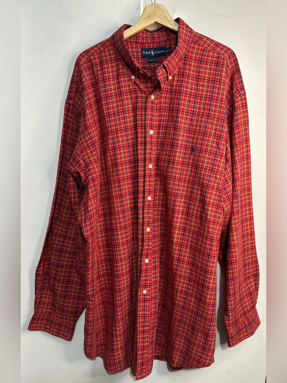 Ralph Lauren Red Plaid Flannel Shirt 3XLT